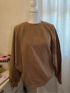 Pull & bear Cozy Brown Crewneck Sweatshirt